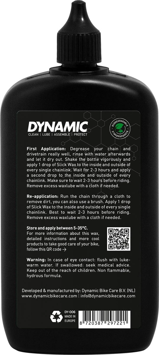 Dynamic Slick Wax 250ml - Kettingwax Fiets - Kettingsmeermiddel - 2 Dynamic Slick Wax 250ml - Kettingwax Fiets - Kettingsmeermiddel - - Afbeelding 2