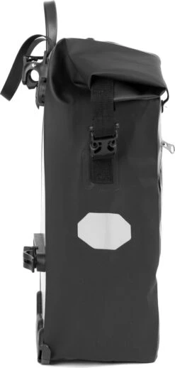 Ekostar® Online Shopping - Fietstas - 100% Waterdicht - Rolltop - 17 Tot 28 Liter - Zwart - Enkele Fietstas -BASIL Verkoop 572x1200