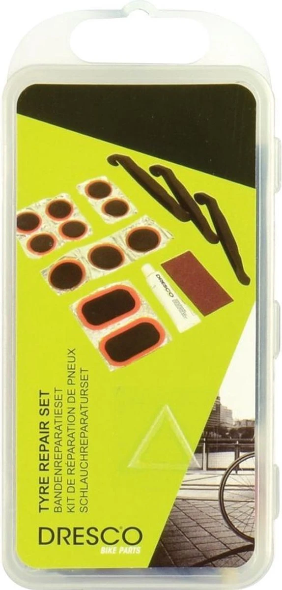 Dresco Fietsbandenreparatieset - Reparatieset Fiets - 17-delig - Wit 1 Dresco Fietsbandenreparatieset - Reparatieset Fiets - 17-delig - Wit