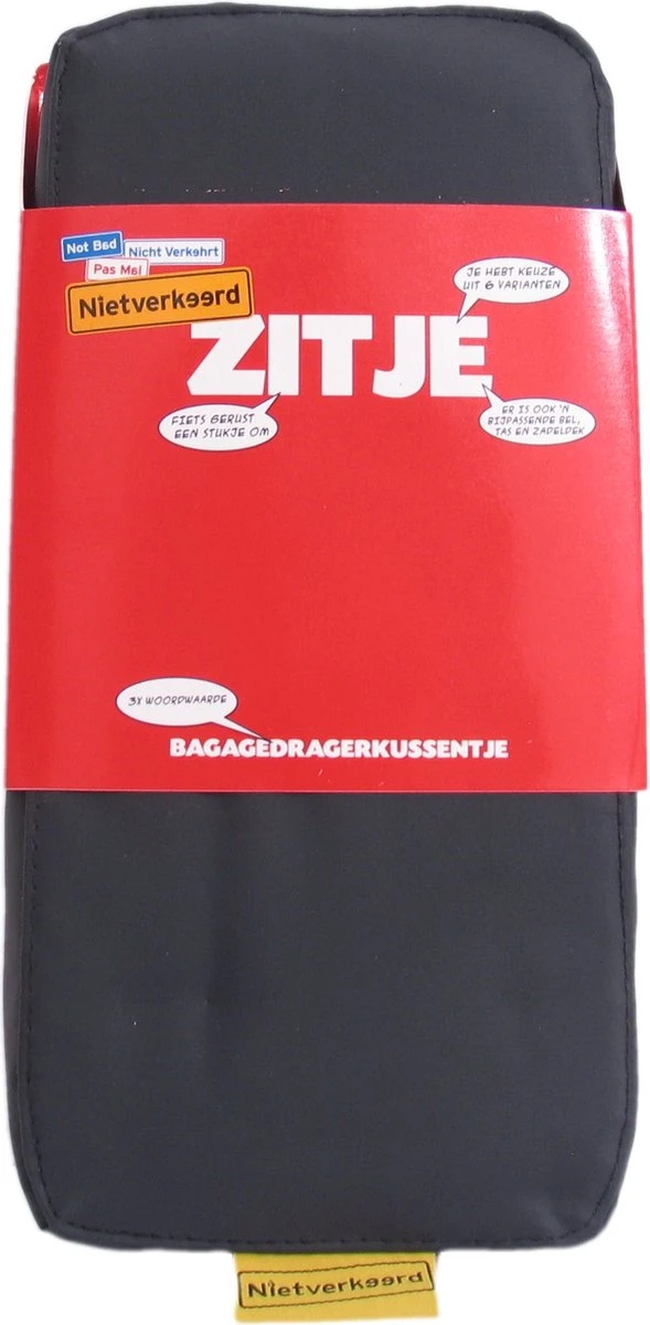 Niet Verkeerd Bagagedragerkussen Eco Zwart 32 Cm 1 Niet Verkeerd Bagagedragerkussen Eco Zwart 32 Cm