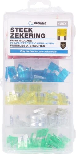 Benson Steekzekeringen Set - 120 Delig - Div Soorten AMP Zekeringen -BASIL Verkoop 599x1200 1