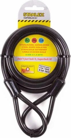 Merkloos Stahlex Staalkabel 1.5 Meter X 8 Mm Met Lussen Geplastificeerd -BASIL Verkoop 620x1200 1