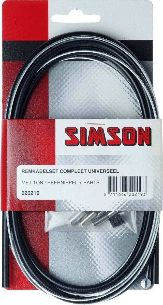 Simson Remkabelset Universeel Zwart 1 Simson Remkabelset Universeel Zwart