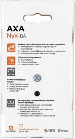 AXA Nyx Battery - Fiets Achterlicht - LED Fietsverlichting Op Batterij - Auto Off Systeem - Spatbord Montage - Rood -BASIL Verkoop 651x1200 2