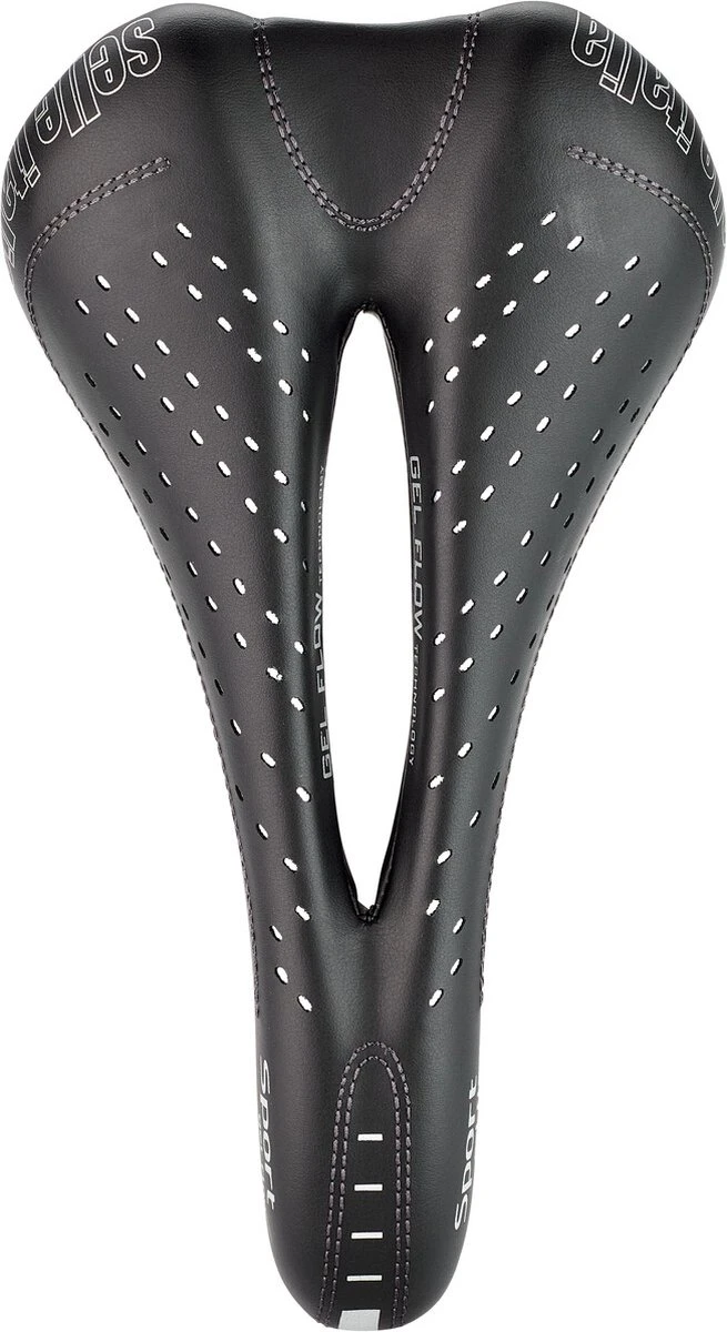 Selle Italia Sport Gel Flow S2 Fietszadel - Stalen Rails - Zwart 5 Selle Italia Sport Gel Flow S2 Fietszadel - Stalen Rails - Zwart - Afbeelding 5