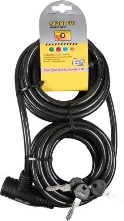 Stahlex Kabelslot - Staalkabel - Gekruld 8 Meter -BASIL Verkoop 675x1200