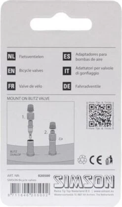 Simson Losse Fietsventiel Dunlop - Blitz - Hollands Met Stofkapje - 2 Stuks -BASIL Verkoop 706x1200 1
