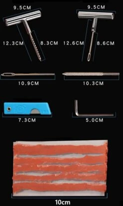 LOUZIR 11-Delige Professionele Banden Reparatie Kit- Autobanden/ Bike Emergency Repair Kit - Met Handige Opbergdoos -BASIL Verkoop 720x1200 2