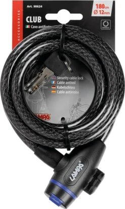 Kabelslot Fietsslot Supersterk| Krasvrije Kunststof Coating | Inclusief 2 Sleutels 180cm Lang -BASIL Verkoop 720x1200