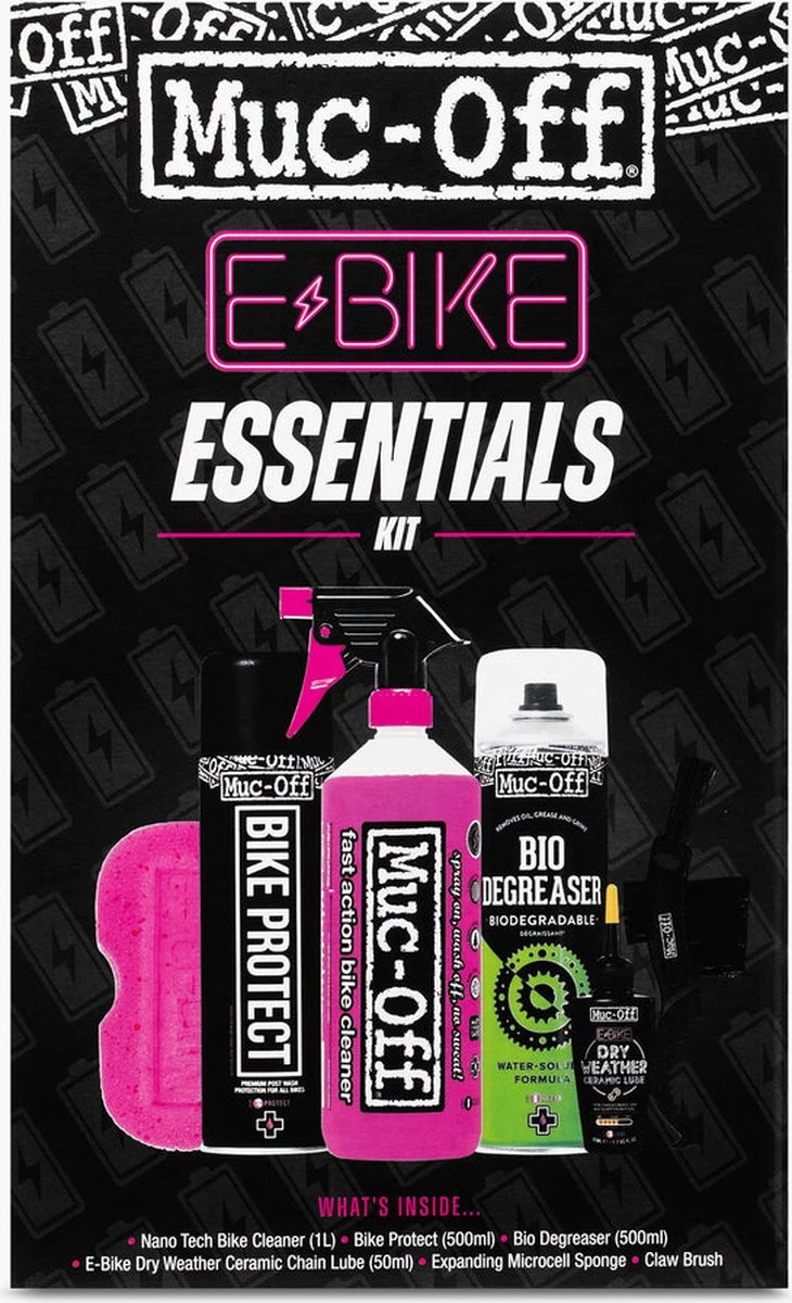Muc-Off E-Bike Essentials Kit - Onderhoud Set Voor Elektrische Fietsen - 20524 2 Muc-Off E-Bike Essentials Kit - Onderhoud Set Voor Elektrische Fietsen - 20524 - Afbeelding 2