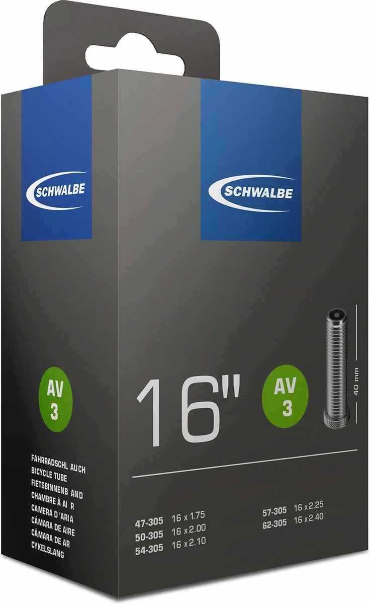 Schwalbe Binnenband 16 Inch (47/62-305) Av 40 Mm 4 Schwalbe Binnenband 16 Inch (47/62-305) Av 40 Mm - Afbeelding 4