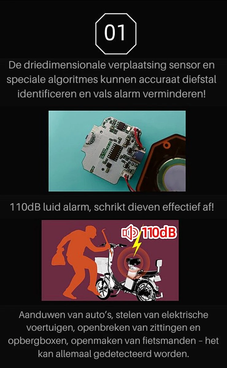 Titan Fietsalarm (2023 Model ) - Fietsalarm - Fietsslot Met Alarm - Alarm Met Afstandsbediening 8 Titan Fietsalarm (2023 Model ) - Fietsalarm - Fietsslot Met Alarm - Alarm Met Afstandsbediening - Afbeelding 8