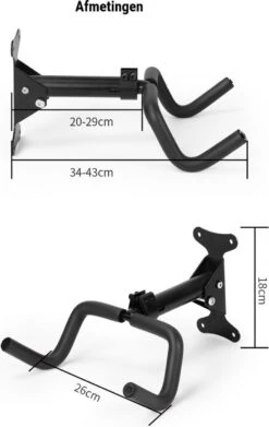 Professioneel Fiets Ophangsysteem - Verstelbaar - Muurbeugel Voor Fietsen - Fietshaak - Ophangbeugel - Fietsbeugel - Fiets Ophangrek -BASIL Verkoop 759x1200