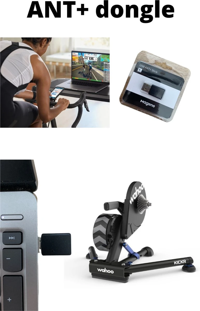 Magene Ant+ USB Dongle Geschikt Voor Zwift - TrainerRoad - Rouvy - Tacx - Wahoo ANT+ Smarttrainer 1 Magene Ant+ USB Dongle Geschikt Voor Zwift - TrainerRoad - Rouvy - Tacx - Wahoo ANT+ Smarttrainer