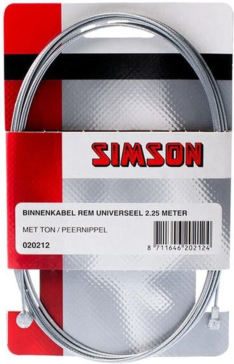 Simson Rem Binnenkabel Universeel 2,25m 8 Simson Rem Binnenkabel Universeel 2,25m - Afbeelding 8