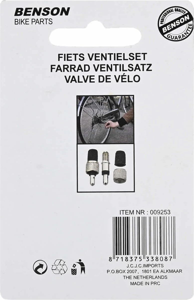 Benson Losse Fietsventiel Dunlop - Blitz - Hollands Met Stopdopje - 2 Stuks 4 Benson Losse Fietsventiel Dunlop - Blitz - Hollands Met Stopdopje - 2 Stuks - Afbeelding 4