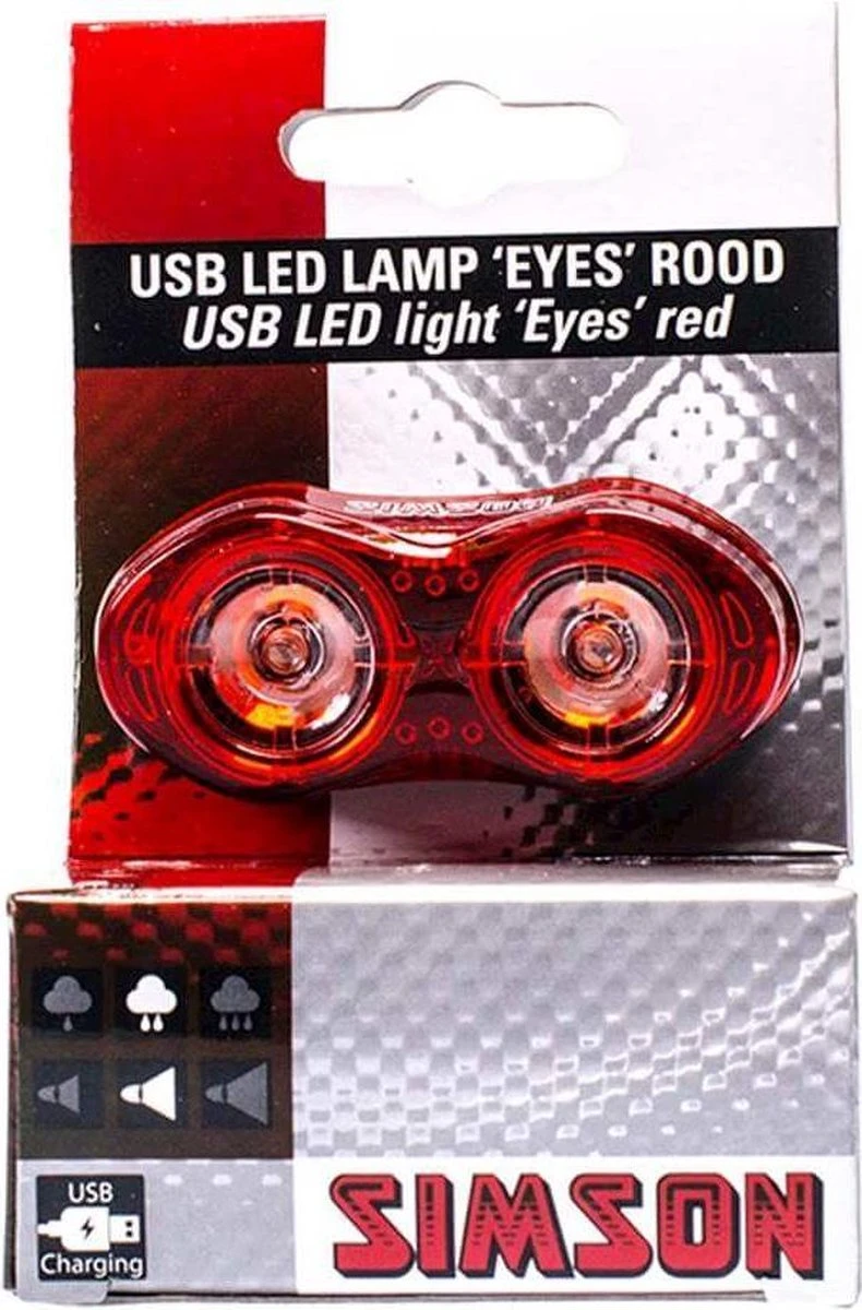 Simson Achterlicht Eyes Usb Led Oplaadbaar Zwart 6 Simson Achterlicht Eyes Usb Led Oplaadbaar Zwart - Afbeelding 6