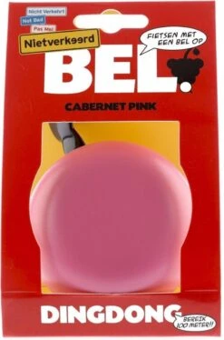Fietsbel Ding-Dong NietVerkeerd ø80mm - Cabarnet Pink -BASIL Verkoop 792x1200 5