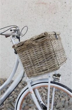 New Looxs Melbourne Large Fietsmand Voordrager - 45 Liter - Rotan - Grijs -BASIL Verkoop 795x1200