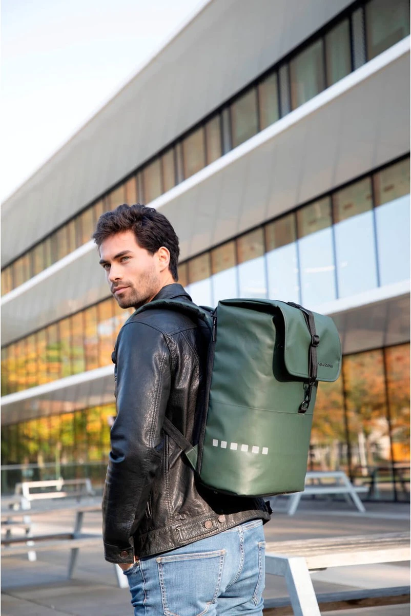 New Looxs Odense Backpack Fietsrugzak - 15 Inch Laptopvak - 18 Liter - Groen 13 New Looxs Odense Backpack Fietsrugzak - 15 Inch Laptopvak - 18 Liter - Groen - Afbeelding 13