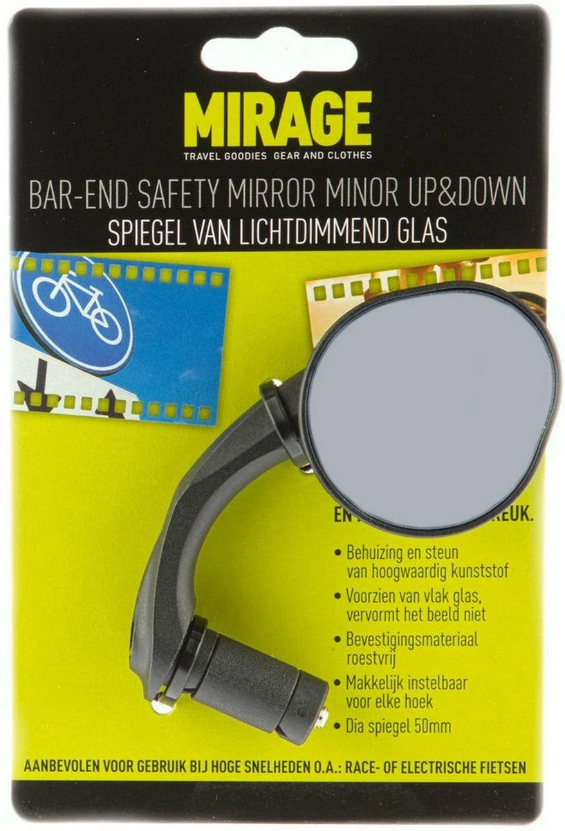 Mirage Fietsspiegel Minor Bar-end E-bike 50 Mm Links/rechts Zwart 1 Mirage Fietsspiegel Minor Bar-end E-bike 50 Mm Links/rechts Zwart