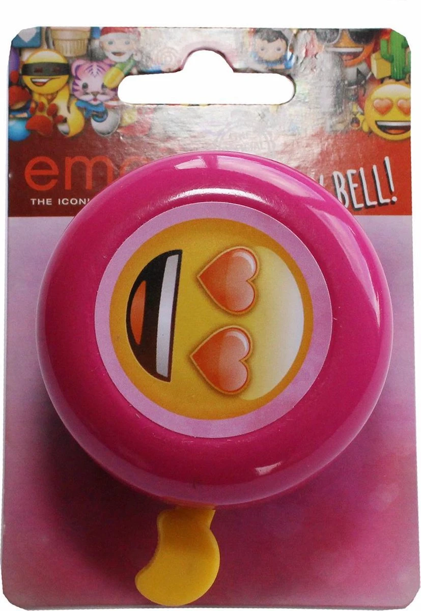 Emoji Fietsbel - Pink - Love - Hartjes - Kinderen 1 Emoji Fietsbel - Pink - Love - Hartjes - Kinderen