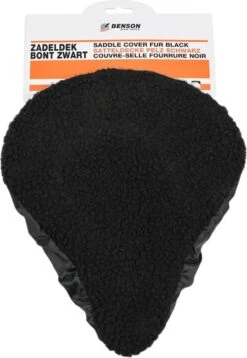 Benson Universele Fiets Zadeldek - Imitatie Schapenvacht - Bont - Zwart -BASIL Verkoop 828x1200 4