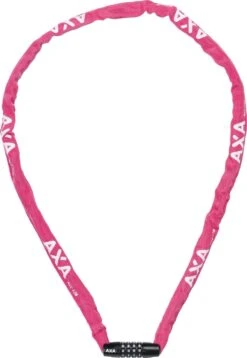 AXA Rigid RCC 120 Kettingslot - Slot Voor Fietsen – Code - 120 Cm – 3,5 Mm - Roze