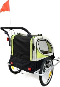 Fietkar - 2 Kinderen - Met Schokbreker - Lime -BASIL Verkoop 833x1200 5