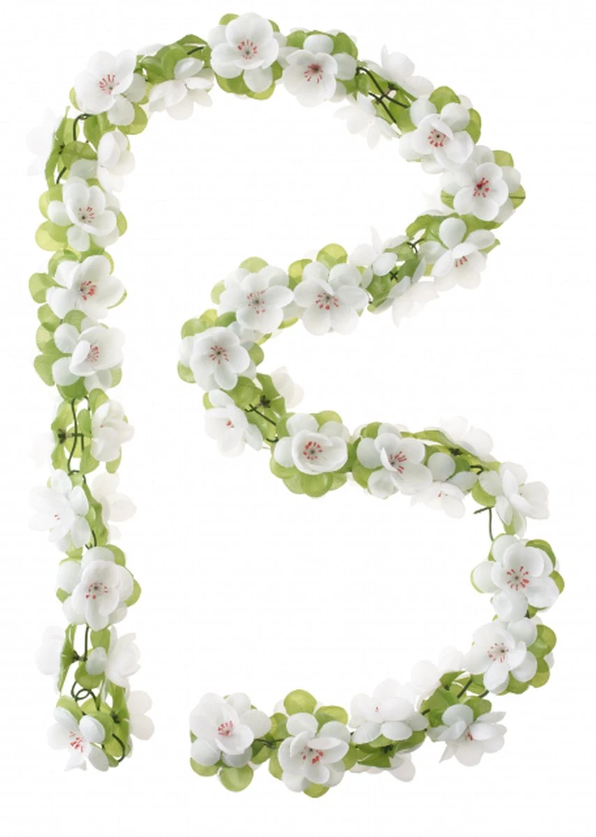 Basil Flower Garland Bloemenstreng - Wit 4 Basil Flower Garland Bloemenstreng - Wit - Afbeelding 4