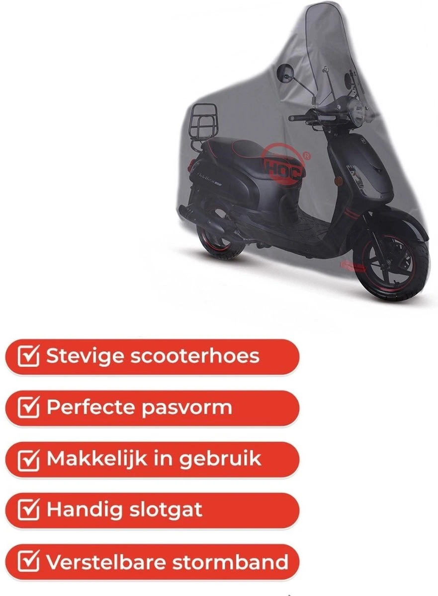 CUHOC Scooterhoes Voor De Sym Fiddle 2 & 3 (Met Hoog Windscherm) Stofvrij / Ademend / Waterdicht Redlabel 8 CUHOC Scooterhoes Voor De Sym Fiddle 2 & 3 (Met Hoog Windscherm) Stofvrij / Ademend / Waterdicht Redlabel - Afbeelding 8