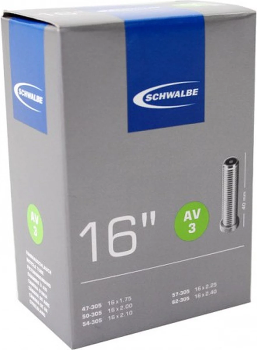 Schwalbe Binnenband 16 Inch (47/62-305) Av 40 Mm 8 Schwalbe Binnenband 16 Inch (47/62-305) Av 40 Mm - Afbeelding 8