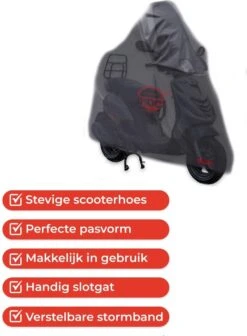 Piaggio Zip Met Scherm COVER UP HOC Scooterhoes Stofvrij / Ademend / Waterdicht Red Label -BASIL Verkoop 882x1200 11