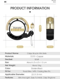 Fietsbel Goud Voor Racefiets Fiets Scooter En Motor - Mountainbike Accesoires En Wielrennen - Wielersport En Motorsport 18 Fietsbel Goud Voor Racefiets Fiets Scooter En Motor - Mountainbike Accesoires En Wielrennen - Wielersport En Motorsport -BASIL Verkoop 913x1200 4