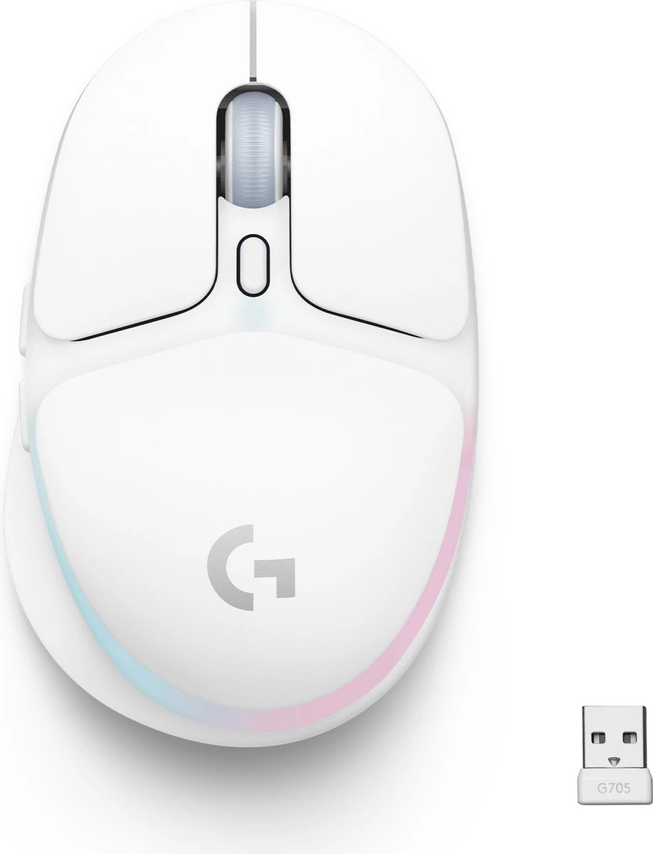 Logitech G705 Aurora - Draadloze Gaming Muis - Bluetooth - Wit 8 Logitech G705 Aurora - Draadloze Gaming Muis - Bluetooth - Wit - Afbeelding 8