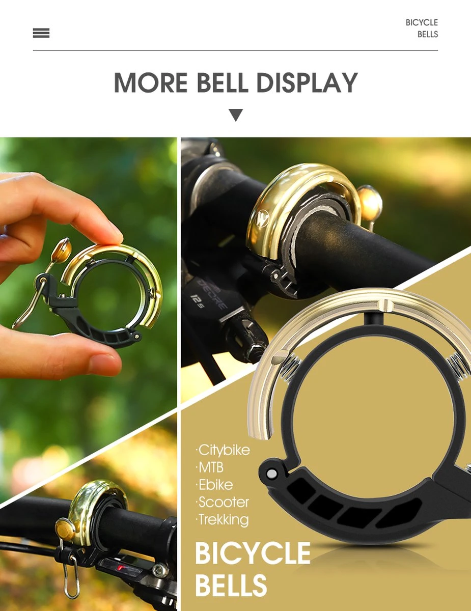 Fietsbel Goud Voor Racefiets Fiets Scooter En Motor - Mountainbike Accesoires En Wielrennen - Wielersport En Motorsport 13 Fietsbel Goud Voor Racefiets Fiets Scooter En Motor - Mountainbike Accesoires En Wielrennen - Wielersport En Motorsport - Afbeelding 13