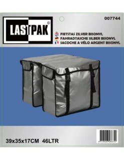 Lastpak Bisonyl Dubbele Fietstas - 46 L - Zilver -BASIL Verkoop 928x1200 1