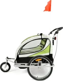 Fietkar - 2 Kinderen - Met Schokbreker - Lime -BASIL Verkoop 933x1200 2