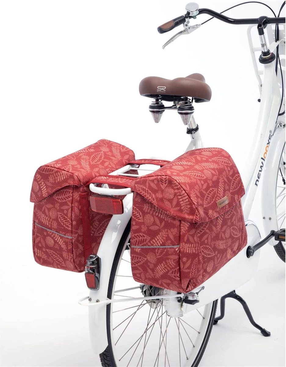 New Looxs Forest Joli Dubbele Fietstas - 37 Liter - Rood 13 New Looxs Forest Joli Dubbele Fietstas - 37 Liter - Rood - Afbeelding 13