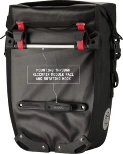 AGU Clean Enkele Fietstas Shelter Medium - Zwart - 17 L - Waterdicht - KLICKfix Module Rail -BASIL Verkoop 959x1200