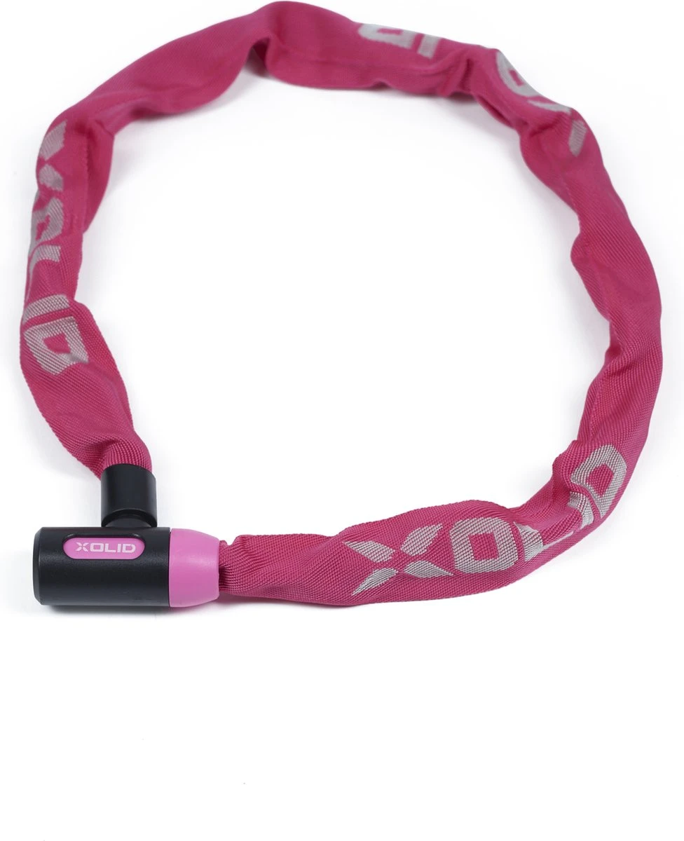 Xolid Kettingslot Fiets - Roze - Fietsslot Ketting - Slot 90CM 2 Xolid Kettingslot Fiets - Roze - Fietsslot Ketting - Slot 90CM - Afbeelding 2