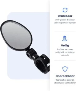 Merkloos Fietsspiegel - Set Van 2 - EBike Fiets Spiegel - Verstelbaar - Achteruitkijkspiegel Fiets - Links En Rechts - Extra Voordelig -BASIL Verkoop 994x1200 5
